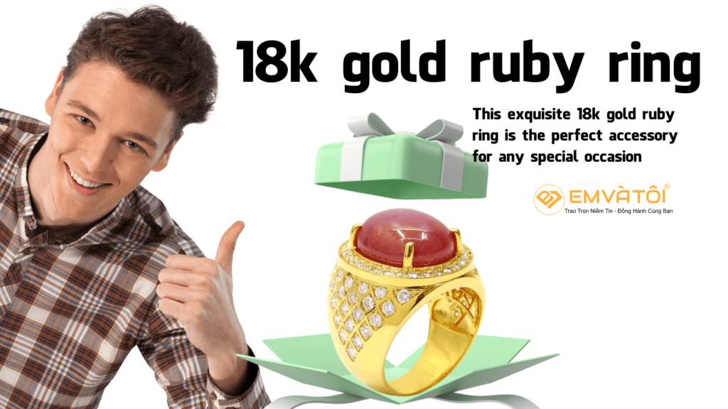 18k gold ruby ​​ring