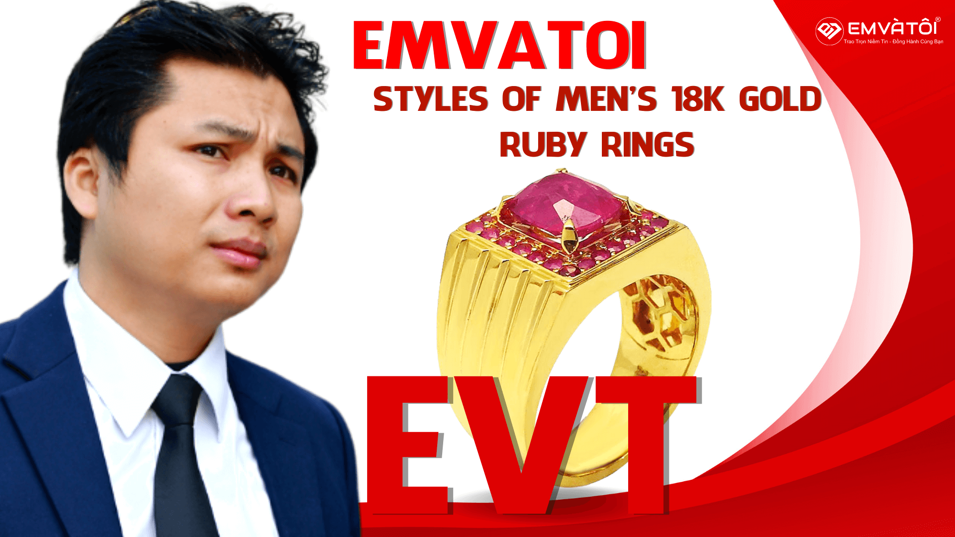 18k gold ruby ​​ring